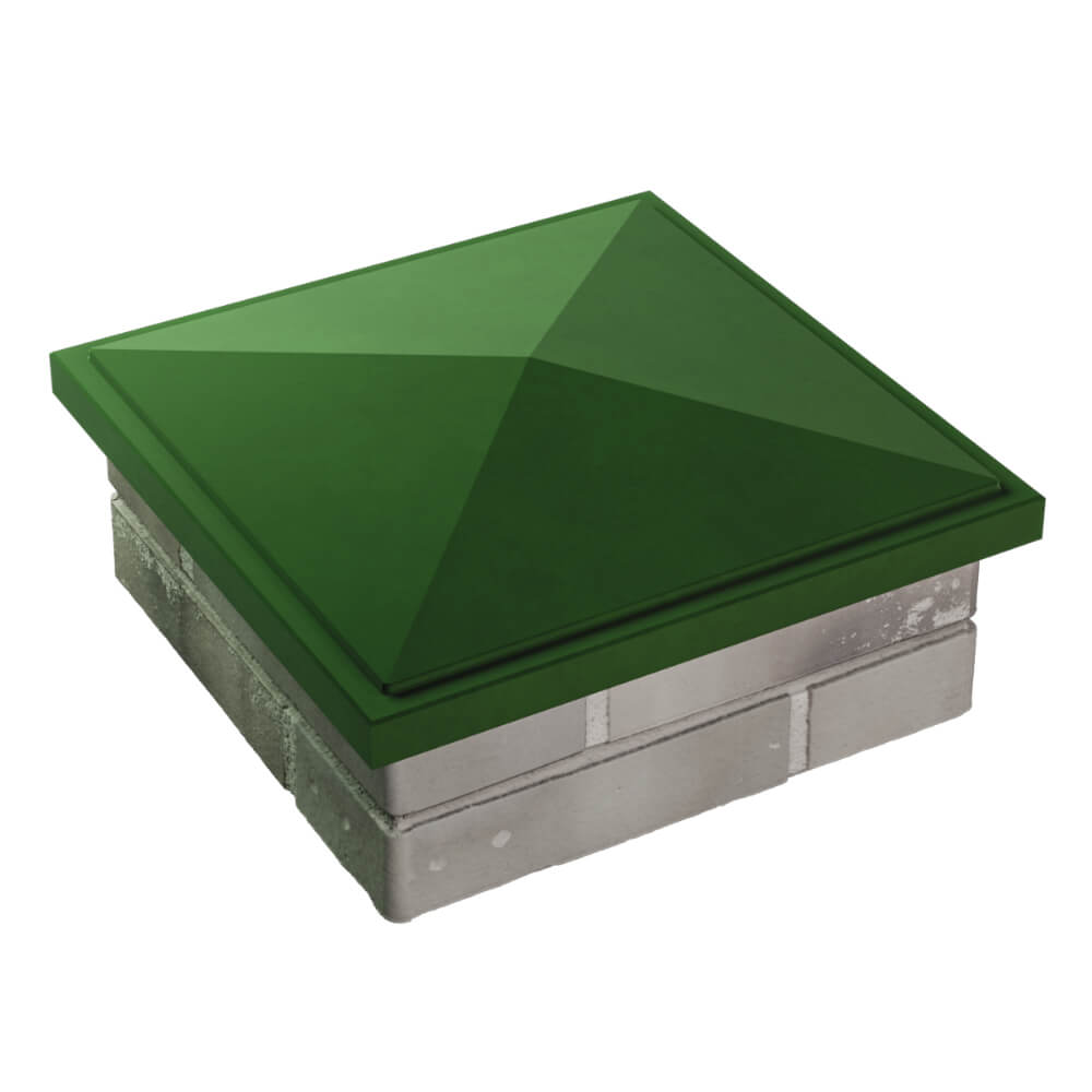 Колпак Zking БонаМоно Зеленый на столб 1.5х1.5 кирпича (385х385, 400х400мм) в Омске фото