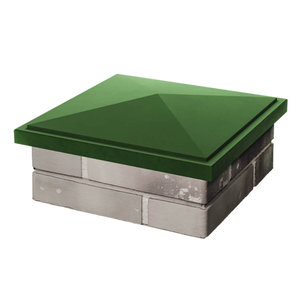 Колпак Zking БонаМоно Зеленый на столб 1.5х1.5 кирпича (385х385, 400х400мм) в Омске фото