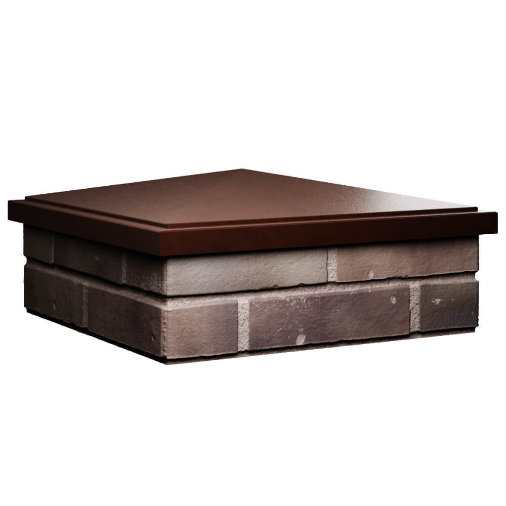 Колпак Zking БонаМоно Коричневый на столб 2х2 кирпича (515х515, 530х530мм) в Омске фото