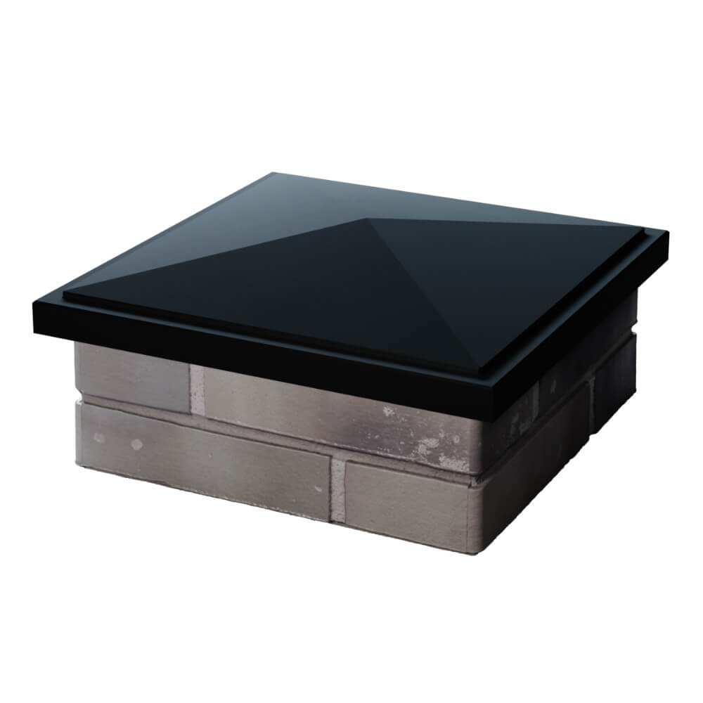 Колпак Zking БонаМоно Черный на столб 1.5х1.5 кирпича (385х385, 400х400мм) в Омске фото