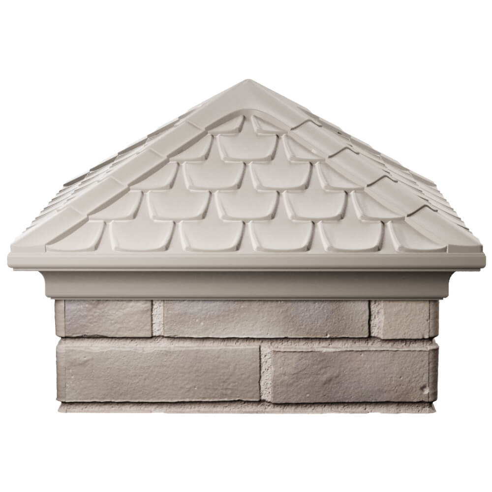 Колпак Zking Эльбрус Бежевый на столб 1.5х1.5 кирпича (385х385мм) Омск фото