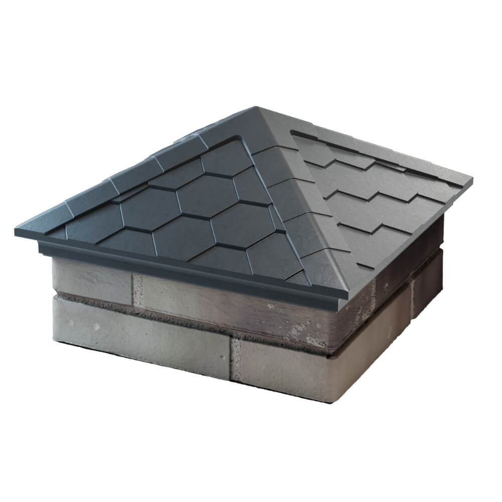 Колпак Zking Эверест Серый на столб 1.5х1.5 кирпича (390х390мм) в Омске фото