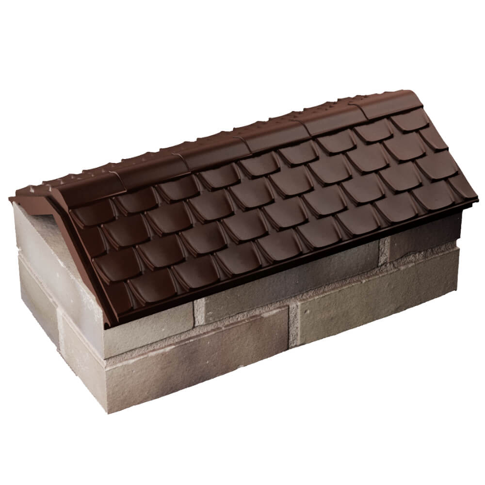 Парапет Zking Эльбрус Коричневый с посадкой на 1 кирпич (255мм) в Омске фото