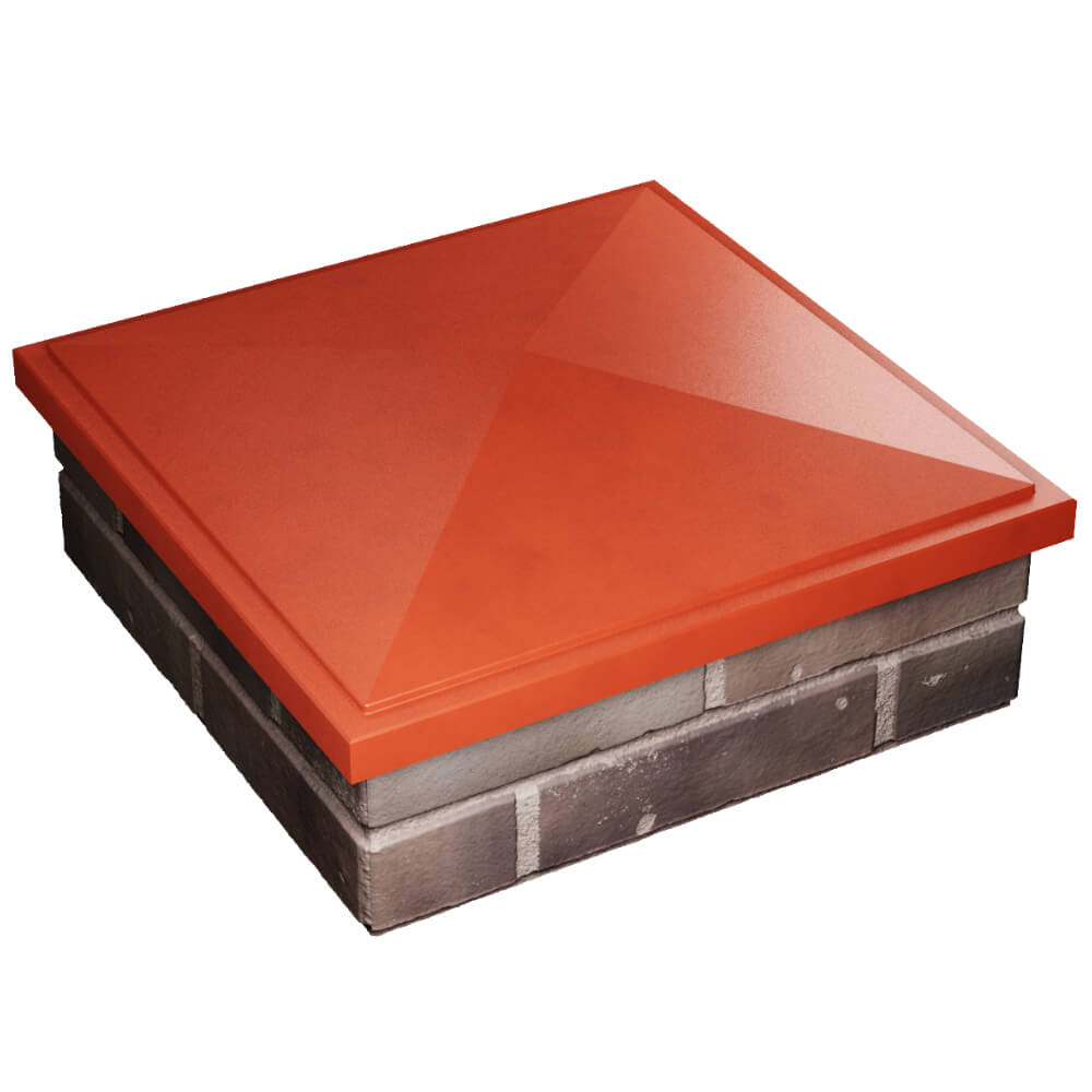 Колпак Zking БонаМоно Красный на столб 2х2 кирпича (515х515, 530х530мм) в Омске фото