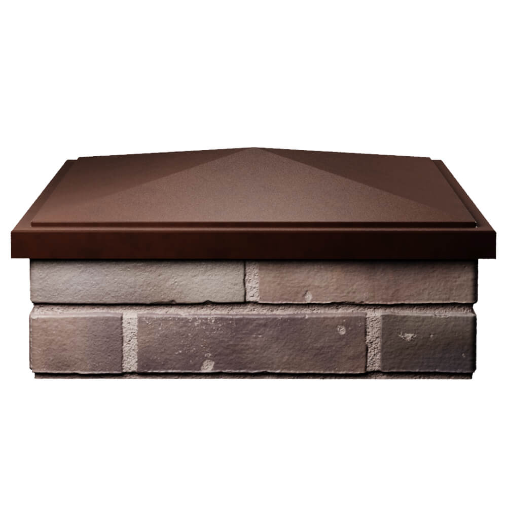 Колпак Zking БонаМоно Коричневый на столб 2х2 кирпича (515х515, 530х530мм) Омск фото
