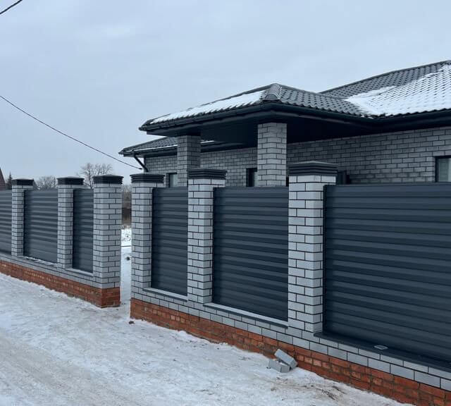 Колпак Zking Бона ХайТек Серый на столб 1.5х1.5 кирпича (385х385мм) в Омске фото