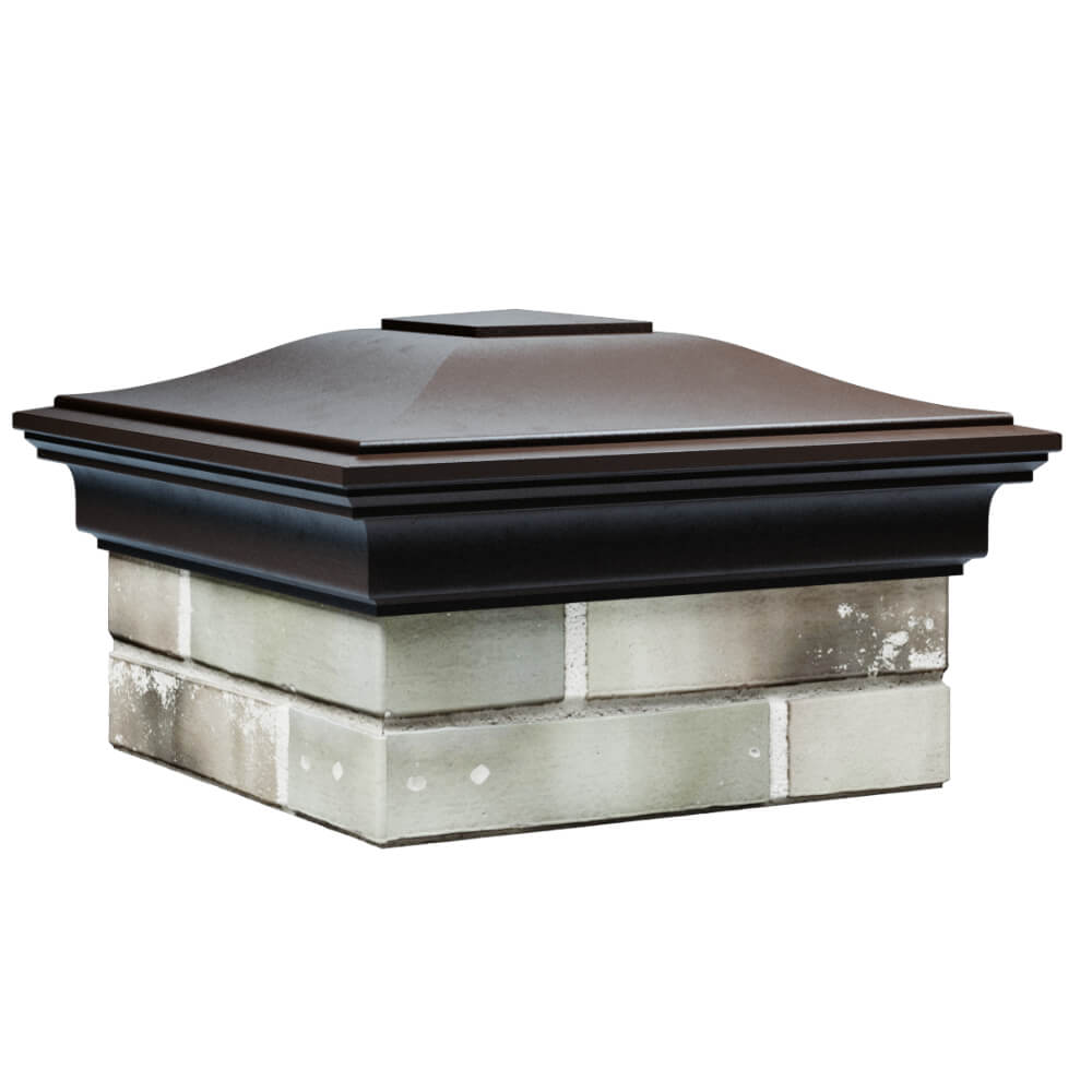 Колпак Zking Монблан Коричневый на столб 1.5х1.5 кирпича (385х385мм) в Омске фото