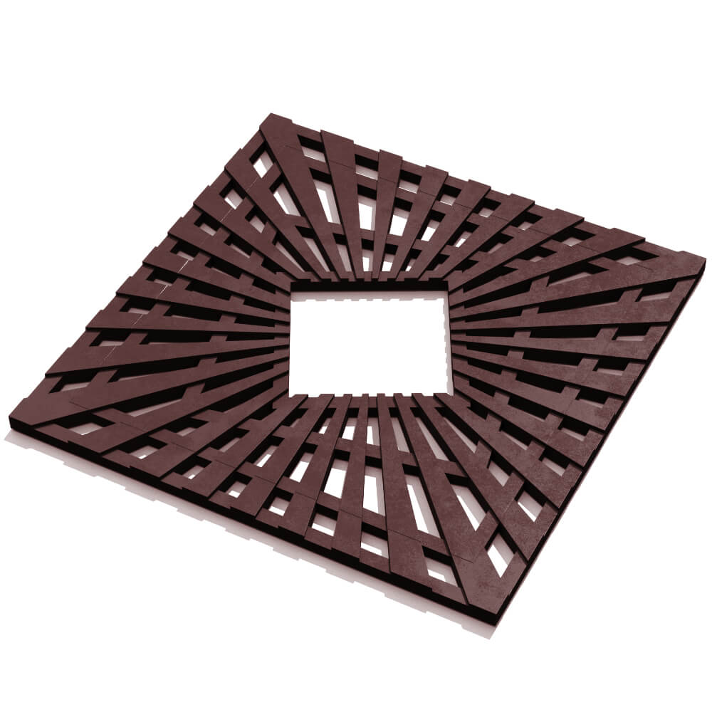 Приствольная решетка для дерева ZKING ATMOSPHERE 1.2х1.2м Коричневая в Омске фото