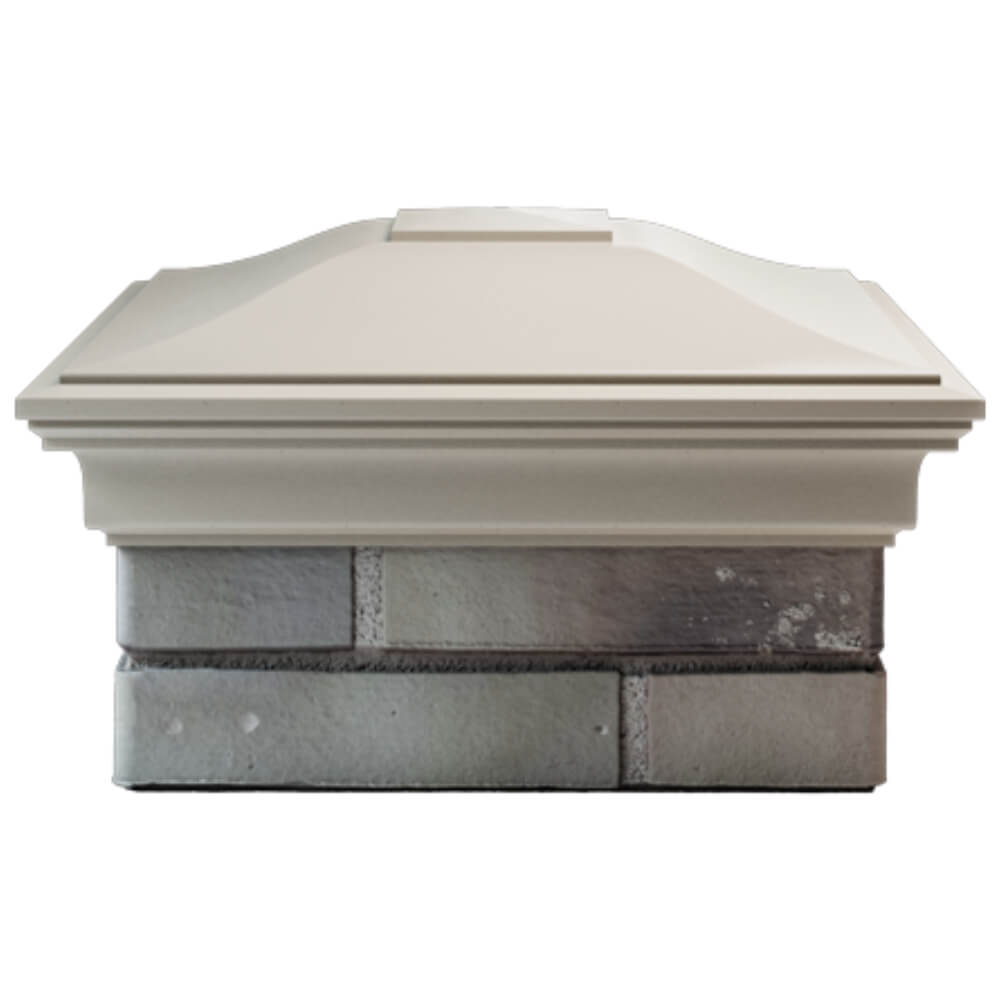 Колпак Zking Монблан Бежевый на столб 1.5х1.5 кирпича (385х385мм) Омск фото