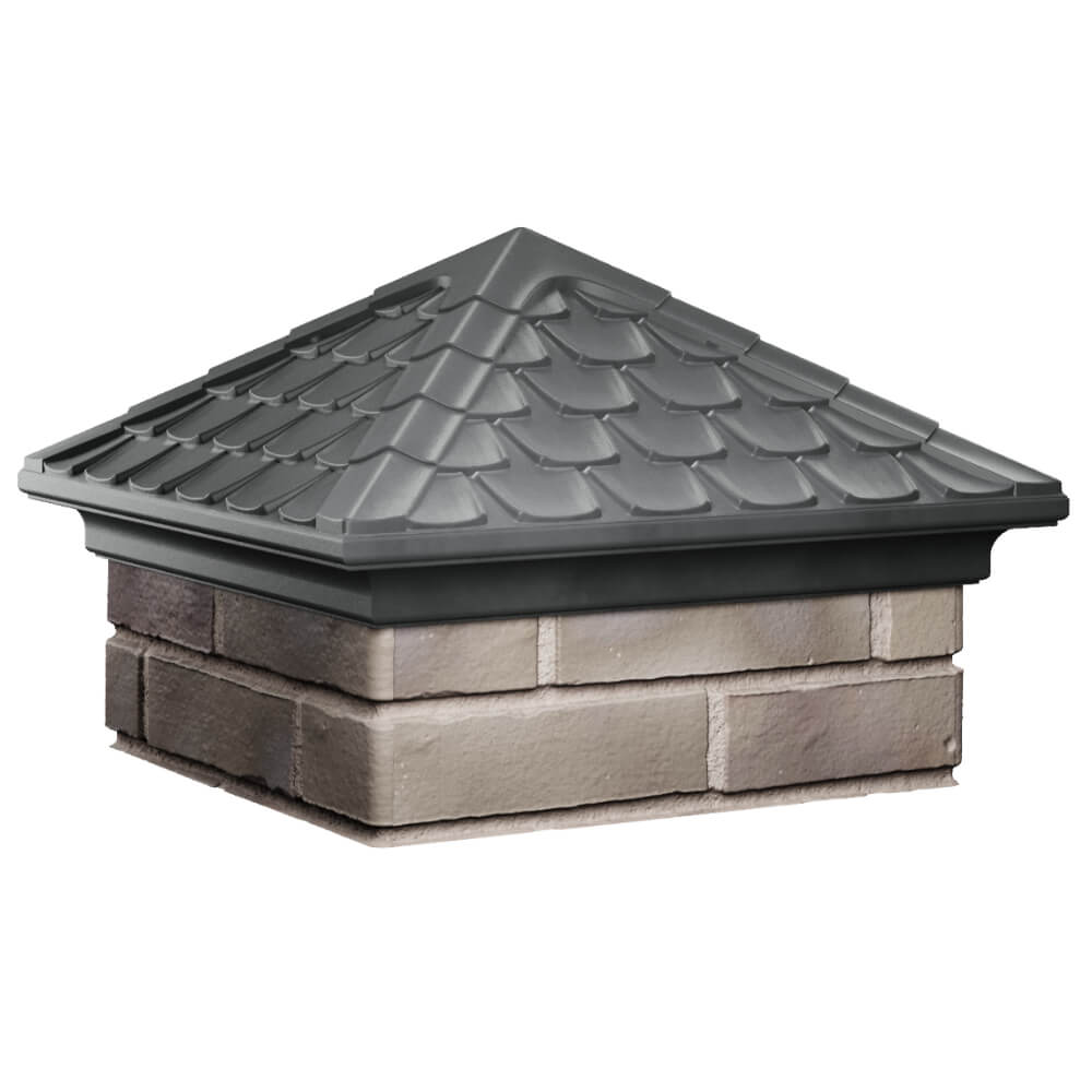 Колпак Zking Эльбрус Серый на столб 1.5х1.5 кирпича (385х385мм) в Омске фото