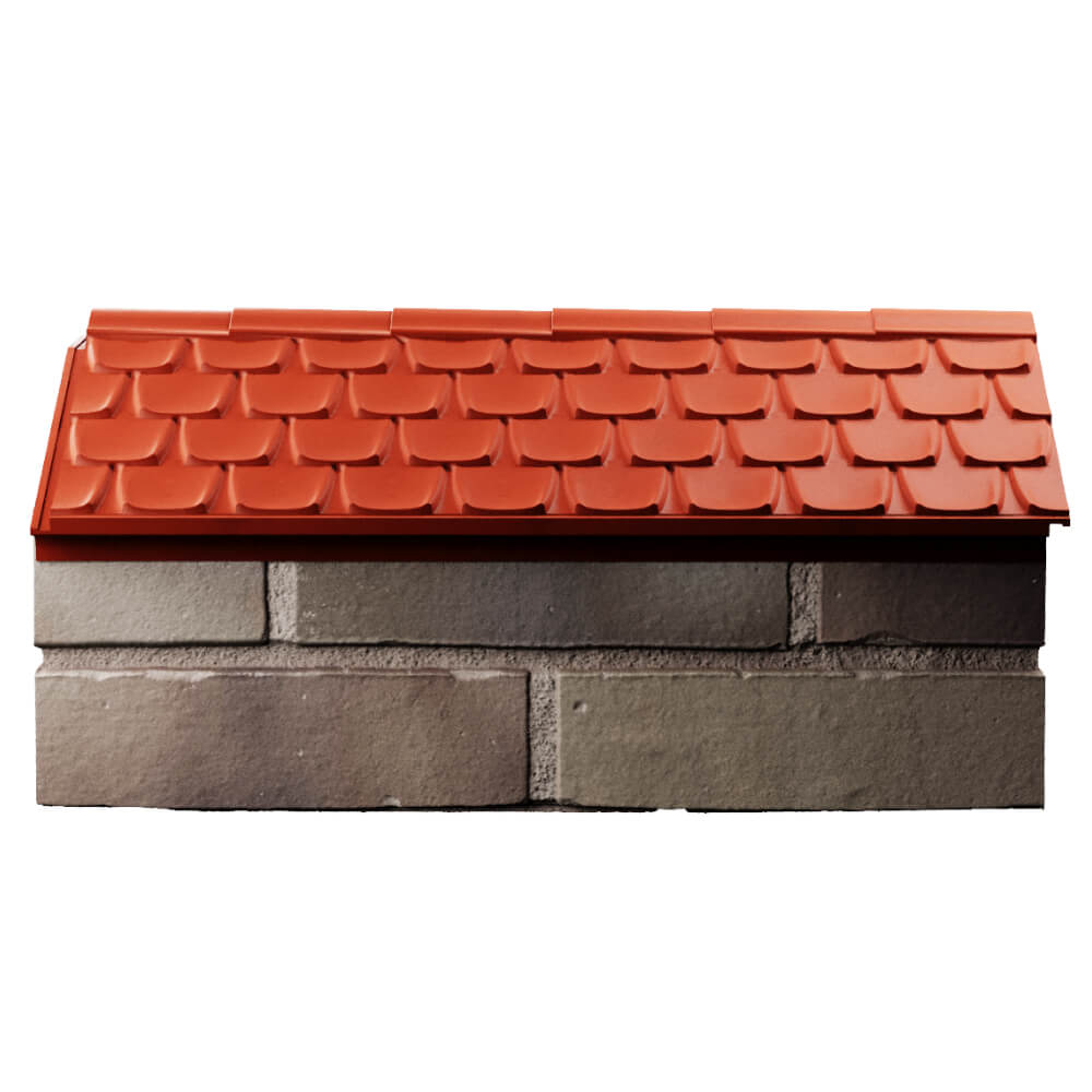 Парапет Zking Эльбрус Красный с посадкой на 1 кирпич (255мм) в Омске фото