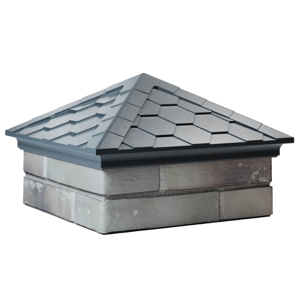 Колпак Zking Эверест Серый на столб 1.5х1.5 кирпича (390х390мм) в Омске фото