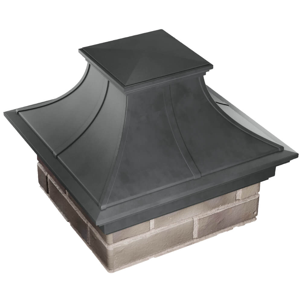 Колпак Zking Монблан Премиум Серый на столб 1.5х1.5 кирпича (385х385мм) в Омске фото