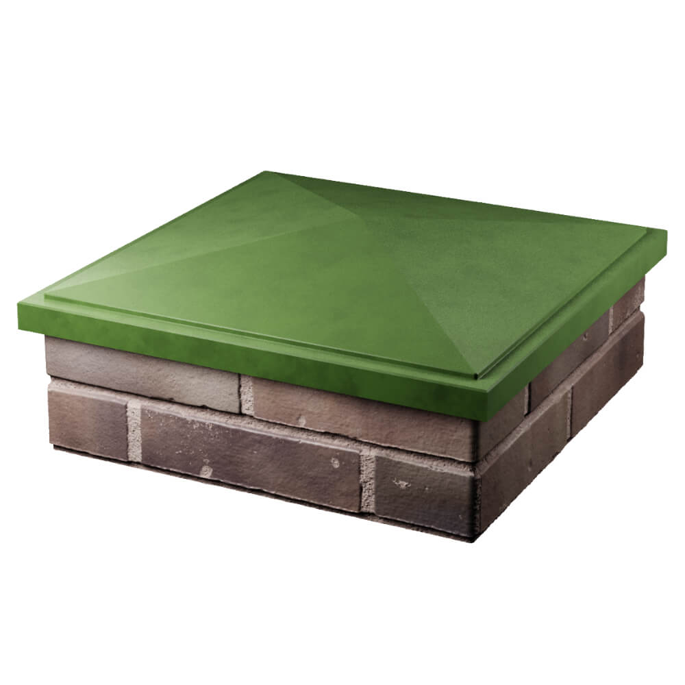 Колпак Zking БонаМоно Зеленый на столб 2х2 кирпича (515х515, 530х530мм) в Омске фото