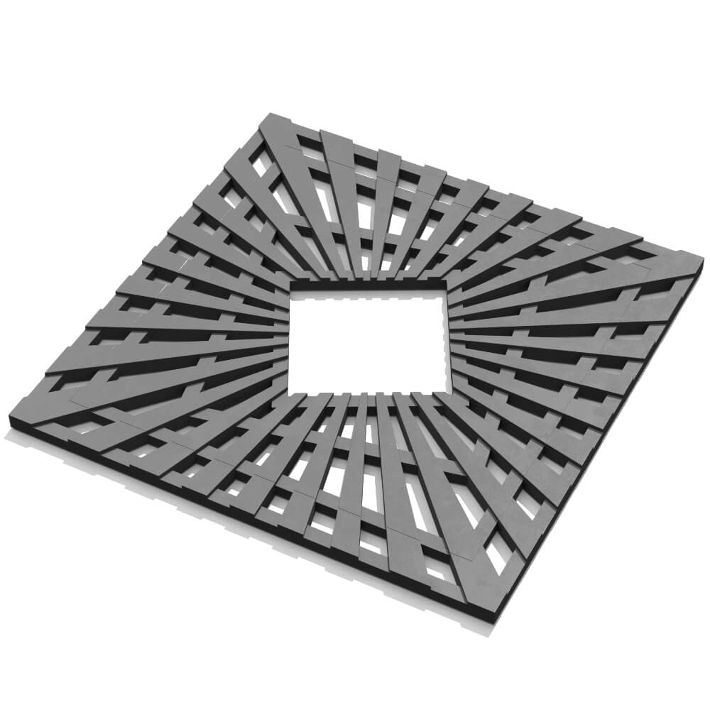 Приствольная решетка для дерева ZKING ATMOSPHERE 1.2х1.2м Серая в Омске фото