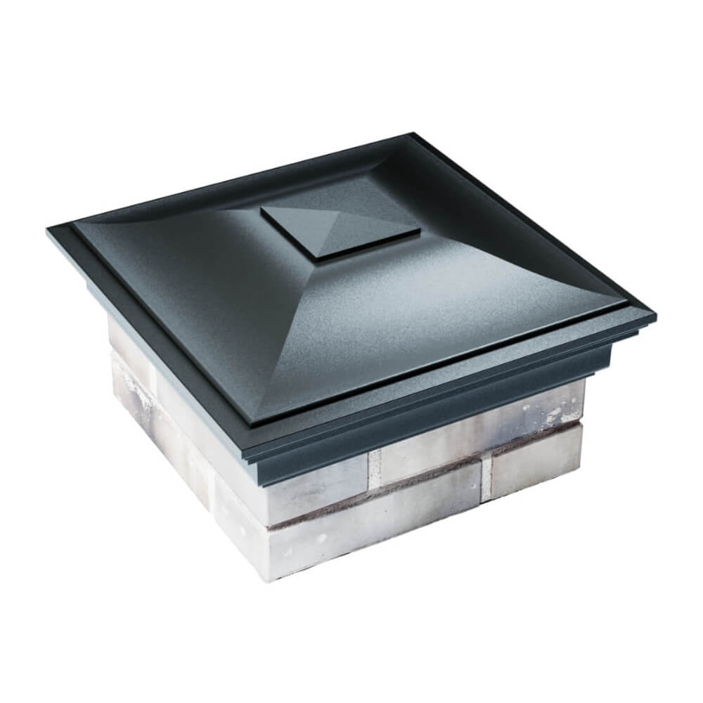 Колпак Zking Монблан Черный на столб 1.5х1.5 еврокирпича 0.7НФ (355х355мм) в Омске фото