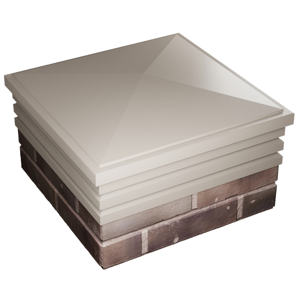 Колпак Zking Бона ХайТек Бежевый на столб 2х2 кирпича (513х513мм) в Омске фото