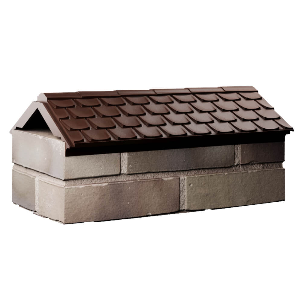 Парапет Zking Эльбрус Коричневый с посадкой на 1 кирпич (255мм) Омск фото