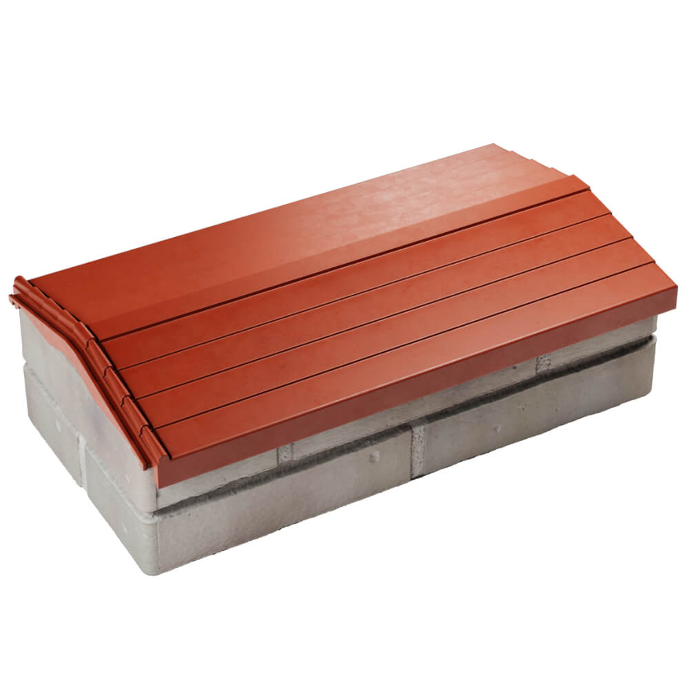 Парапет Zking Бона ХайТек Красный с посадкой на 1 кирпич (200/225/255мм) в Омске фото