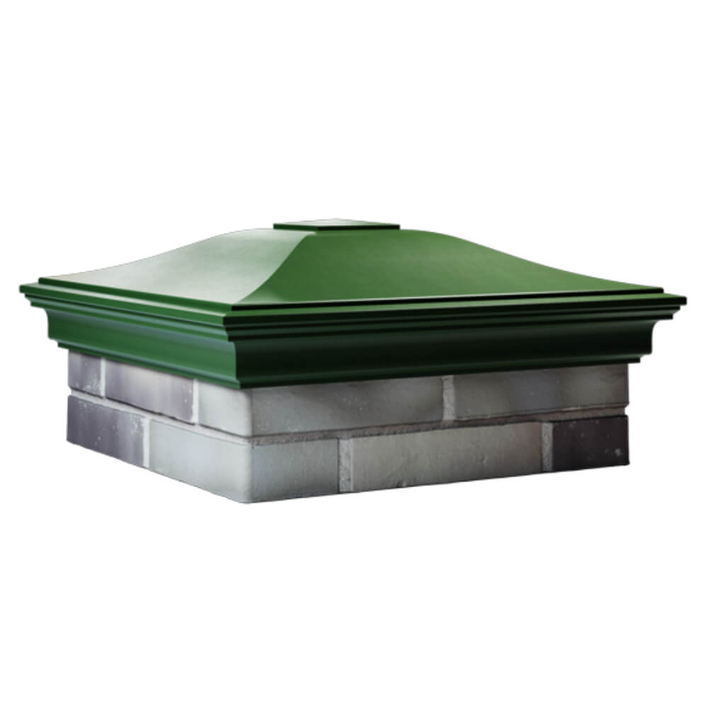 Колпак Zking Монблан Зеленый на столб 2х2 кирпича (515х515мм) в Омске фото