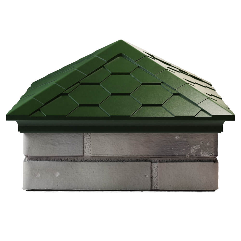 Колпак Zking Эверест Зеленый на столб 1.5х1.5 кирпича (390х390мм) Омск фото