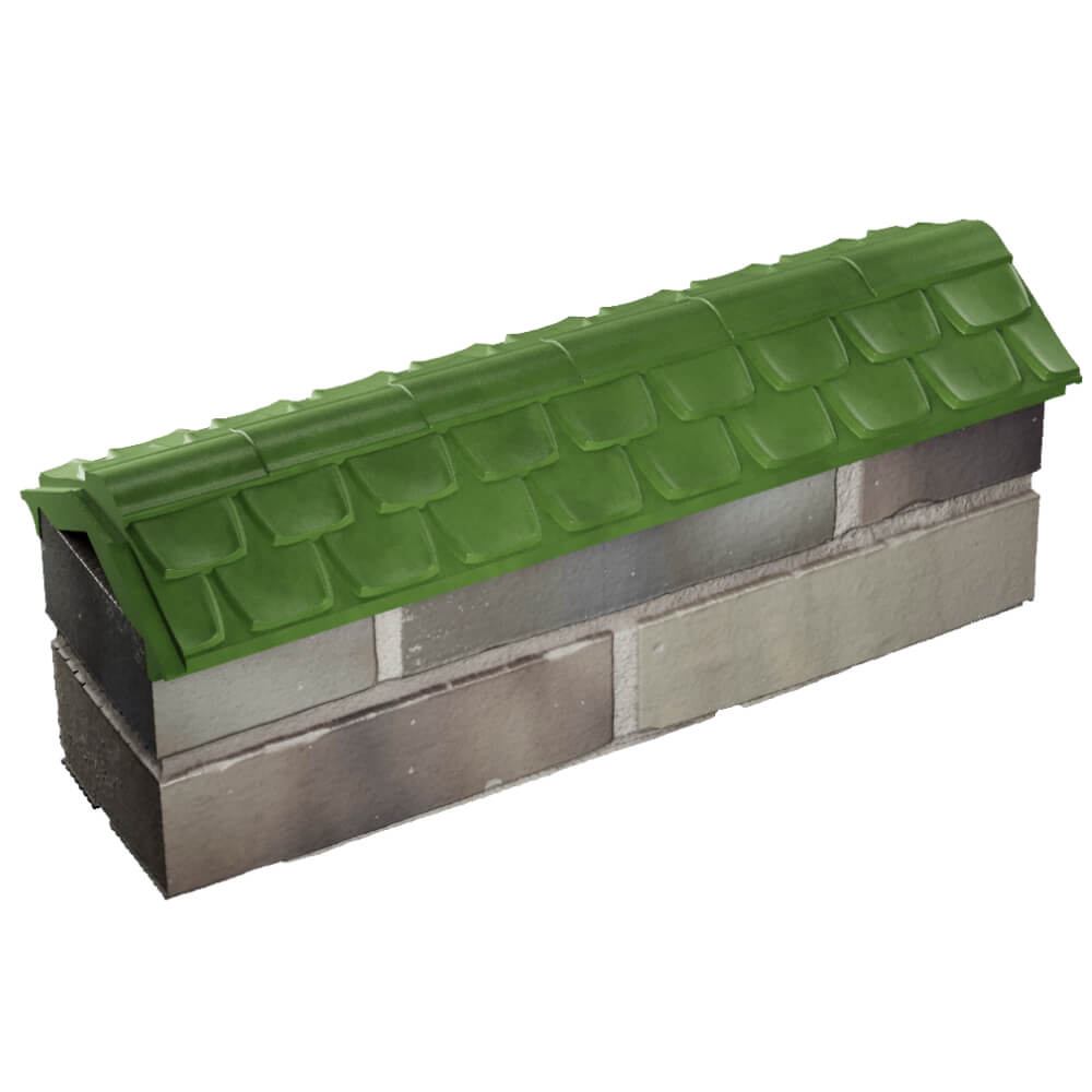 Парапет Zking Эльбрус Зеленый с посадкой на 0.5 кирпича (130мм) в Омске фото